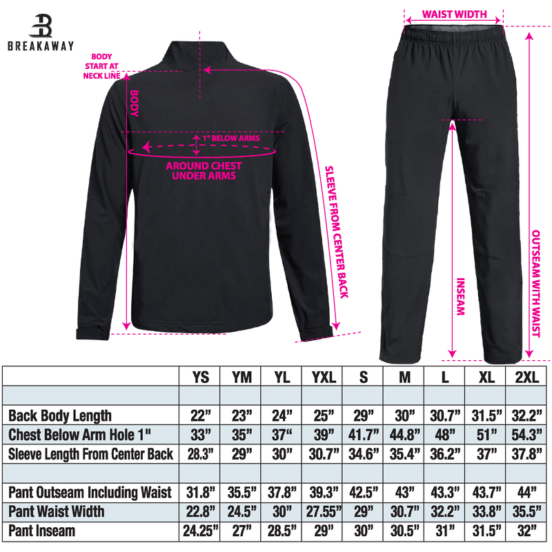 Youth Breakaway Midweight Warm Up Jacket (Allegheny Badgers)