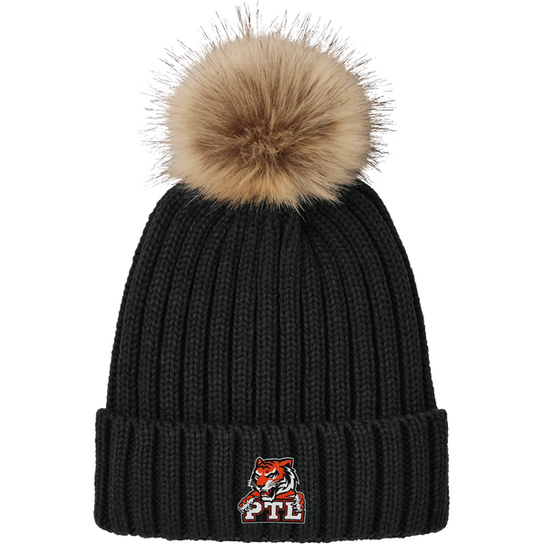 Princeton Tiger Lilies Faux Fur Pom Beanie