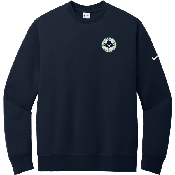 North Park Hockey Nike Club Fleece Sleeve Swoosh Crew