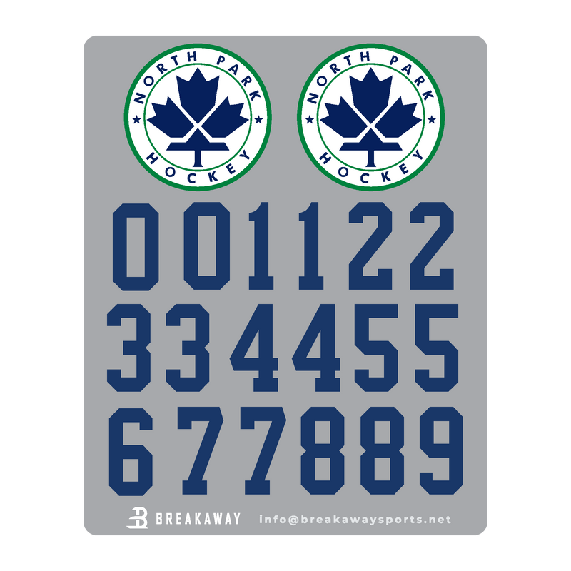 North Park Helmet Stickers 6U-8U