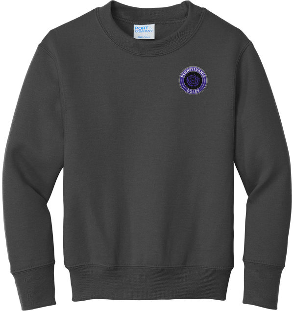PA Roses Youth Core Fleece Crewneck Sweatshirt