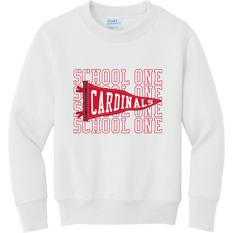 School One Elementary Youth Pennant Fleece Crewneck Sweatshirt